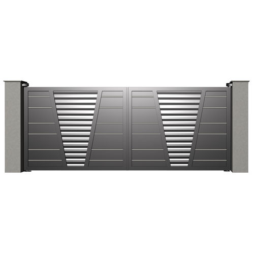 Portail battant - Tr&eacute;sor AGATE B024 - Gates-Creations - droit / gauche / en aluminium