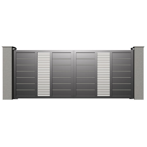 Portail battant - Tr&eacute;sor EMERAUDE B028 - Gates-Creations - droit / gauche / en aluminium