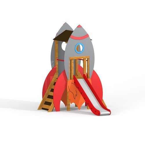 Structure de jeu pour aire de jeux - ROCKET  - Lars Laj - en inox / en bois / en HDPE