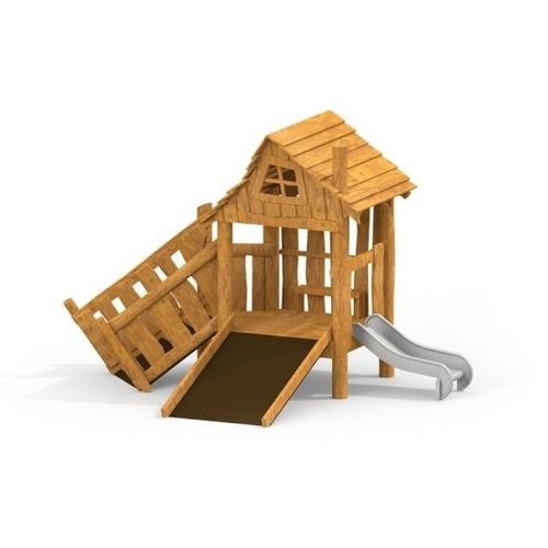 Cabane pour enfant pour aire de jeux - 13121   - Lars Laj - étanche / au sol / avec toboggan