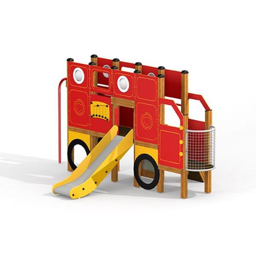 Structure de jeu pour aire de jeux - BIG TRUCK  - Lars Laj - en inox / en acier / en bois