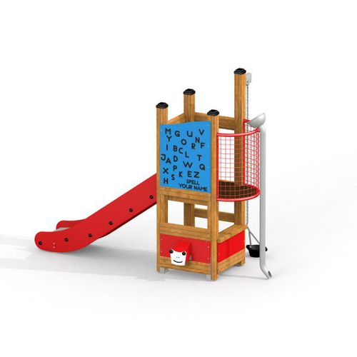 Toboggan droit - SIGMA  - Lars Laj - pour aire de jeux / en acier inoxydable / en bois