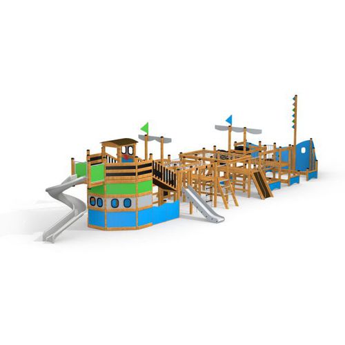 Structure de jeu pour aire de jeux - MAJESTIC SHIP  - Lars Laj - en acier inoxydable / en acier à revêtement par poudre / en acier galvanisé
