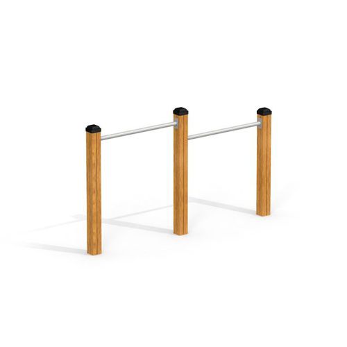 Barre de traction double - SOMERSAULT DOUBLE    - Lars Laj - en acier galvanisé / en bois / d'extérieur