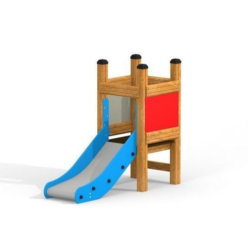 Toboggan droit - TODDLER TOWER   - Lars Laj - pour aire de jeux / en acier inoxydable / en bois