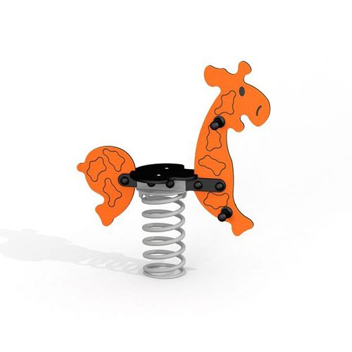 Jeu à ressort girafe - 11265  - Lars Laj - en acier à revêtement par poudre / en HDPE / monoplace
