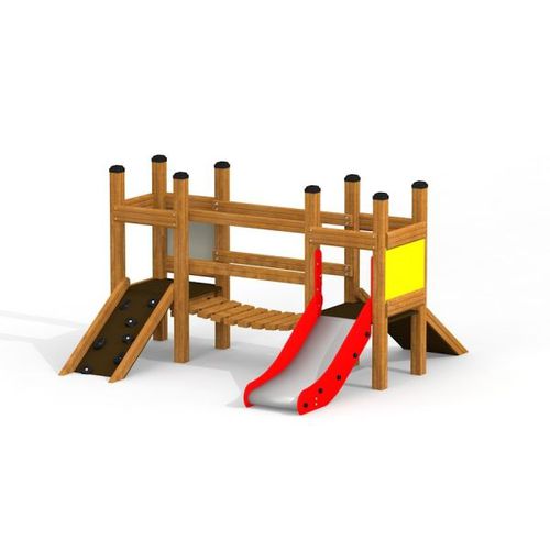 Structure de jeu pour aire de jeux - MINI   - Lars Laj - en acier inox / en bois / en contreplaqué
