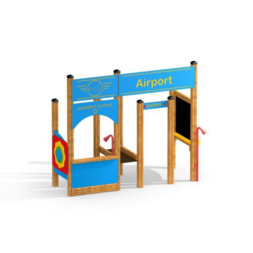 Structure de jeu pour aire de jeux - AIRPORT     - Lars Laj - en acier à revêtement par poudre / en contreplaqué / en plastique