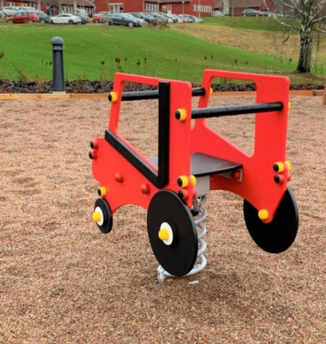 Jeu à ressort tracteur mini - 11273  - Lars Laj - en acier / en acier à revêtement par poudre / en HDPE