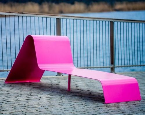Chaise longue contemporaine - 17161    - Lars Laj - en tôle / en acier / d'extérieur