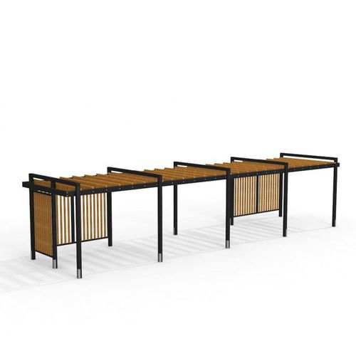 Pergola autoportée - 14900-4  - Lars Laj - en bois / en métal / à lames brise soleil