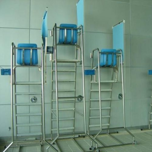 Chaise d'arbitre pour compétition de natation - Jiangyin Sifang Swimming Rehabilitation Industry Co., Ltd. - en inox / avec accoudoirs