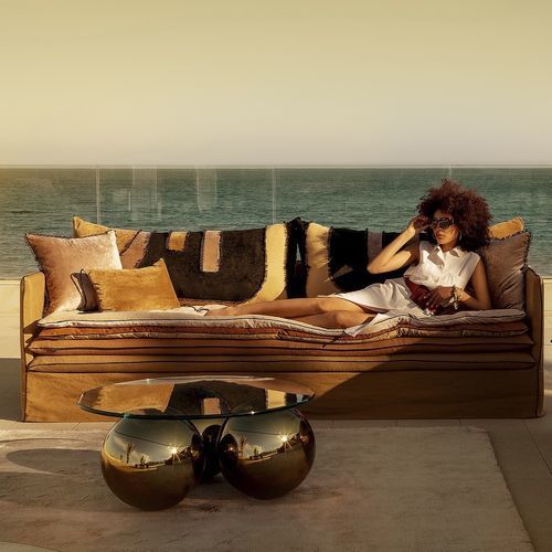 Canapé modulable - PALM SPRINGS - MILLE ET UNE NUIT 2 - BERENGERE LEROY - contemporain / en velours / en lin