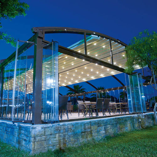 Auvent pour entrée - SPECIAL - Designer shade solutions - pour bâtiment tertiaire / pour terrasse / en métal