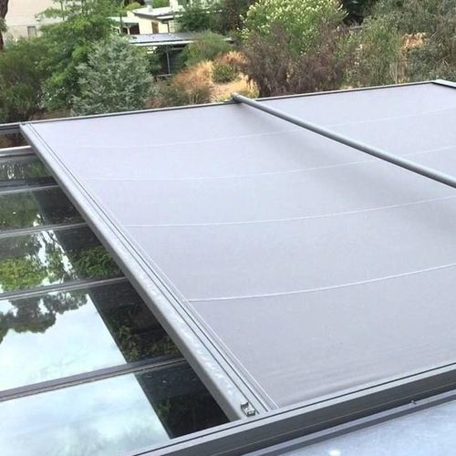 Auvent pour fenêtre - CONSERVATORY - Designer shade solutions - en métal / en toile / plat