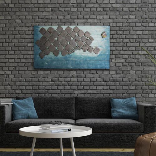 Panneau décoratif. en métal - PIETRA E ACQUA  - Aeterna Design Srl - en bois / mural / 3D
