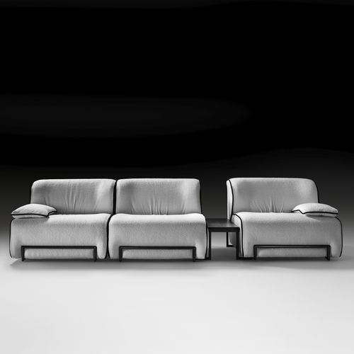 Canapé modulable - Bamboo - Black Tie - contemporain / en tissu / en cuir
