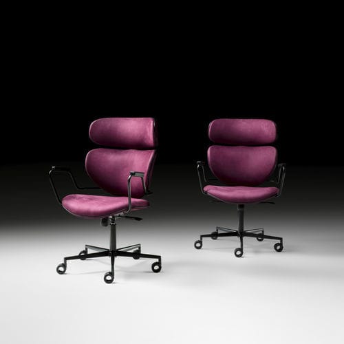 Fauteuil de bureau contemporain - Asia - Black Tie - en tissu / en cuir / en acier