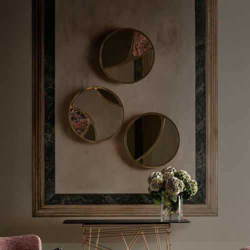 Miroir mural - Delta - Black Tie - contemporain / rond / en MDF
