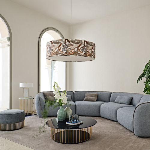 Suspension - Omega - Black Tie - en acier peint / en tissu / en PVC