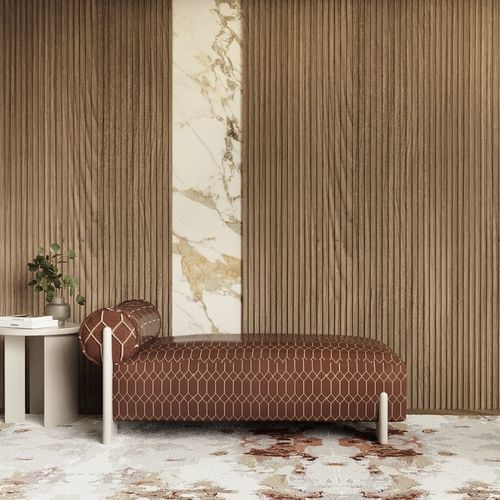 Chaise longue contemporaine - gordon - Ana Roque - en tissu / en bois / 1 place