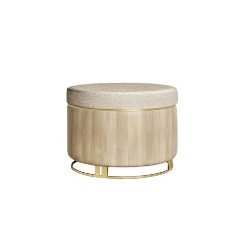 Pouf contemporain - select - Ana Roque - en tissu / en bois / en métal