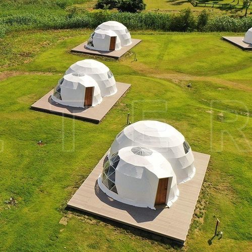 Tente bulle ronde - TWIN DOME - Shelter Dome - en PVC / en acier / dôme