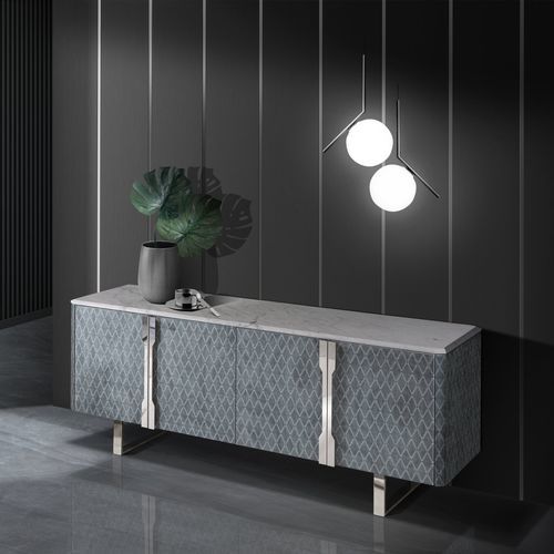 Buffet contemporain - DIAMOND - Stone International - en bois / en métal / en marbre