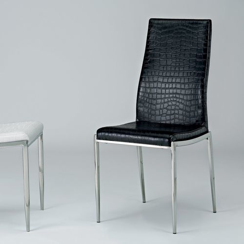 Chaise de salle à manger contemporaine - CLAIRE - Stone International - d'intérieur / en tissu / en cuir