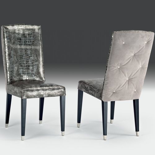 Chaise de salle à manger contemporaine - DIVA - Stone International - d'intérieur / en tissu / en cuir