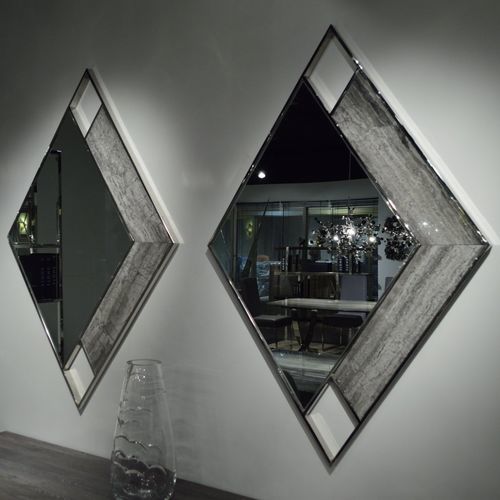 Miroir mural - GINZA  - Stone International - contemporain / en losange / en marbre