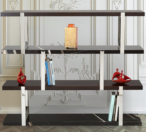 Étagère contemporaine - ELBA - Stone International - en bois / en métal / en pierre