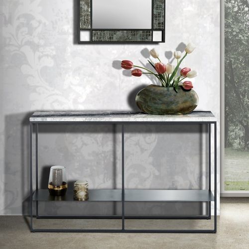 Console contemporaine - BILLY - Stone International - en pierre naturelle / avec piètement en métal / rectangulaire