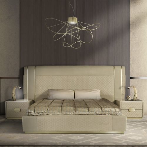 Lit king size - CONTINENTAL  - Stone International - queen size / contemporain / tapissé