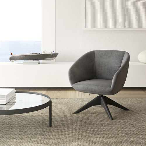 Fauteuil contemporain - LOBBY - Gems Barcelona - en tissu / en acier / gris