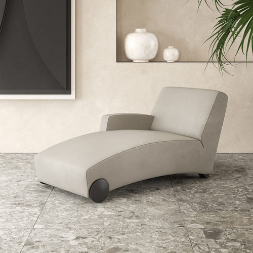 Chaise longue contemporaine - TRANSIT - Gems Barcelona - en tissu / en bois / 1 place