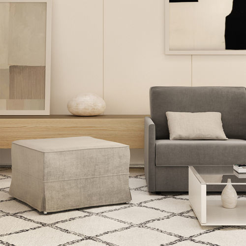 Pouf contemporain - HUGO - Gems Barcelona - en tissu / en métal / rectangulaire
