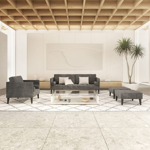 Canapé modulable - SAMOS - Gems Barcelona - contemporain / en tissu / gris