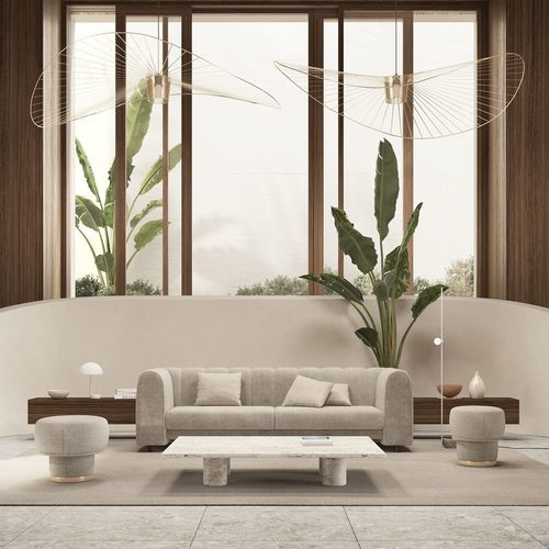 Canapé contemporain - FERDINAND - Gems Barcelona - en tissu / avec accoudoirs / avec coussin amovible