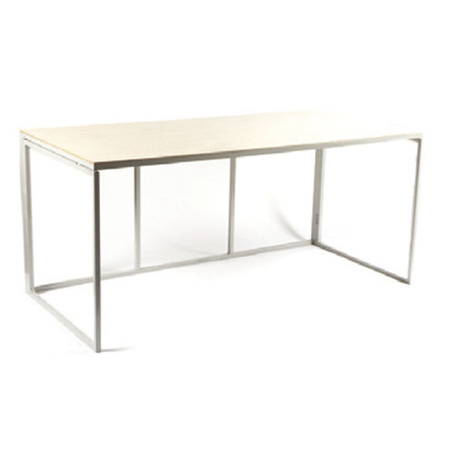 Table contemporaine - ghyvan international - en bois / avec piètement en aluminium / rectangulaire
