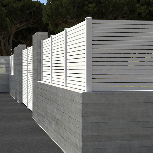 Clôture à lames - Hermes - Modular Signs S.L. - résidentielle / en PVC / droite