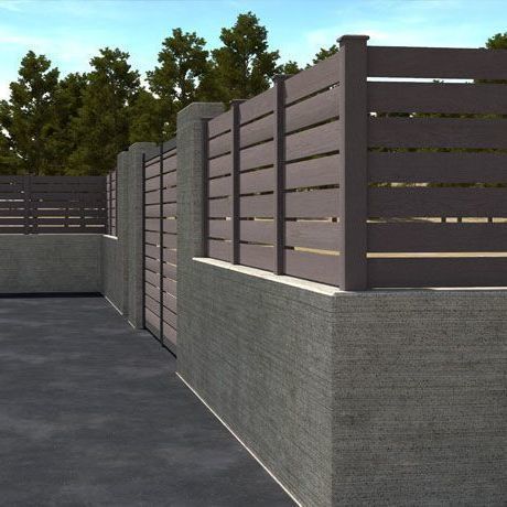 Clôture anthracite - NATURE XTRA 020 - Dlimity - à panneaux / à panneau / de jardin