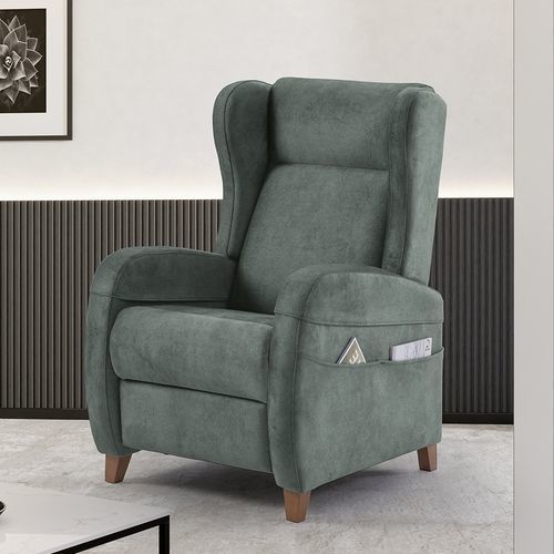 Fauteuil relax contemporain - ALEXA - Mopal Tapizados S.L. - en tissu / en pin / avec repose-pieds