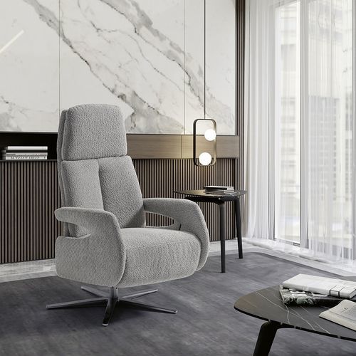 Fauteuil relax contemporain - Mopal Tapizados S.L. - en tissu / en métal / avec repose-pieds