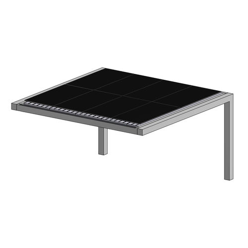 Abri de voiture en aluminium - LINDA - Heliostek srl - en acier / professionnel / 2 places