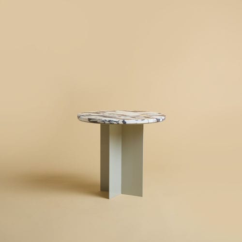 Table d'appoint contemporaine - Baker - Lebanto srl - en marbre / avec piètement en métal / ronde
