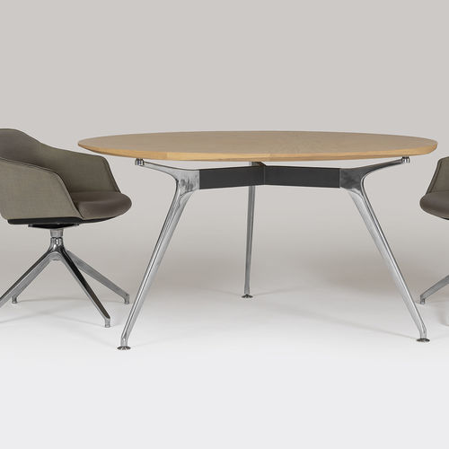Table contemporaine - OMEGA - WILLIAM HANDS - en acier / aluminium / avec piètement en acier