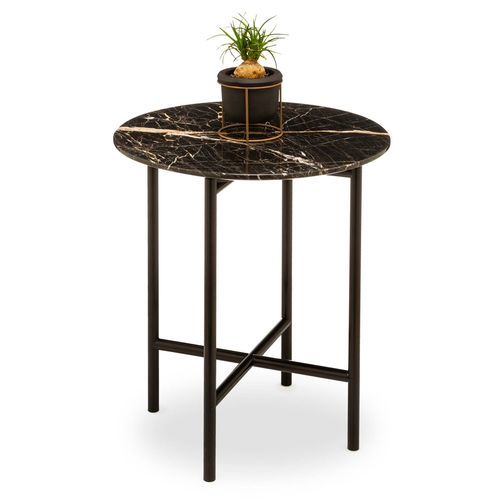 Table basse contemporaine - VANTAGE - WILLIAM HANDS - en métal / en marbre / avec piètement en métal