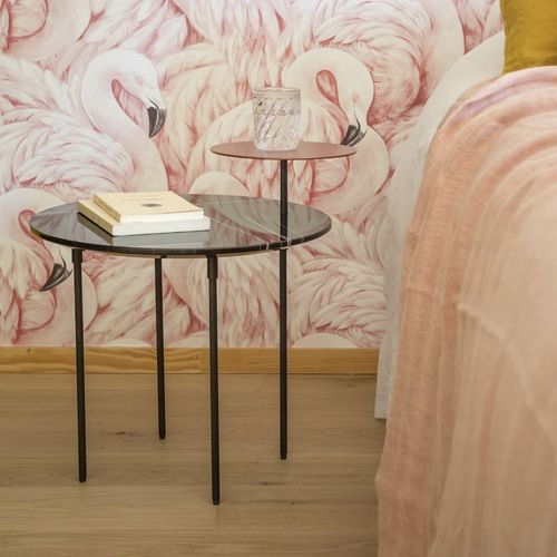 Table de chevet contemporaine - Eclipse - Epsilon Composite - en acier / en marbre / en carbone