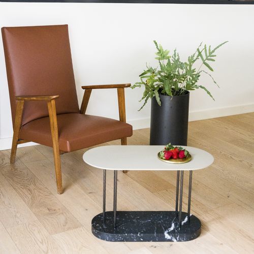 Table basse contemporaine - Bijoux Diamant - Epsilon Composite - en acier / avec piètement en marbre / avec piétement en carbone